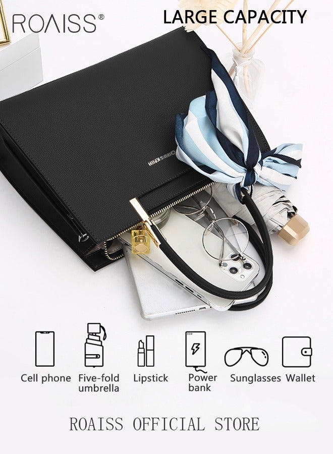 roaiss Exquisite Elegant Handbags for Women Large Capacity Premium Ladies Shoulder Crossbody Bags with Silk Scarf and Gift Bag Perfect Gifts for Mother Wife Bridal Suitable for Ramadan Wedding or Casual Time  - Image 3