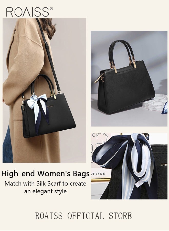roaiss Exquisite Elegant Handbags for Women Large Capacity Premium Ladies Shoulder Crossbody Bags with Silk Scarf and Gift Bag Perfect Gifts for Mother Wife Bridal Suitable for Ramadan Wedding or Casual Time  - Image 4