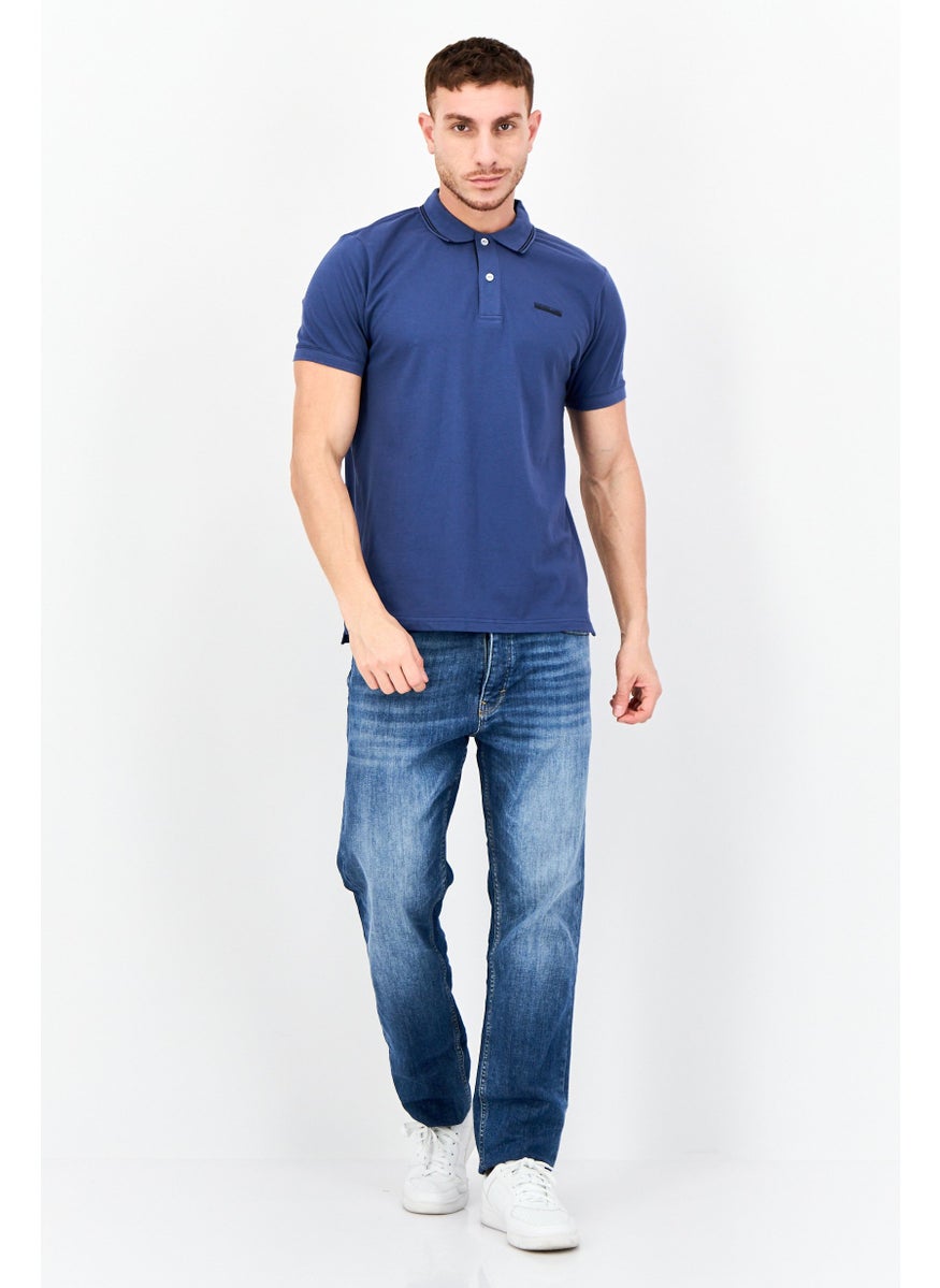 Nordland Men Regular Fit Brand Logo Short Sleeve Lifestyle Polo Shirt, Ensign Blue  - Image 3