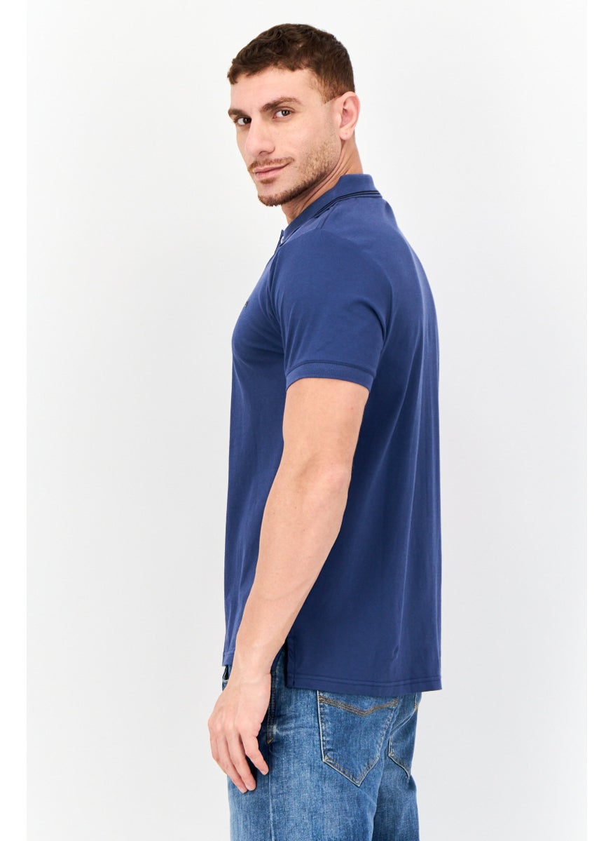 Nordland Men Regular Fit Brand Logo Short Sleeve Lifestyle Polo Shirt, Ensign Blue  - Image 4