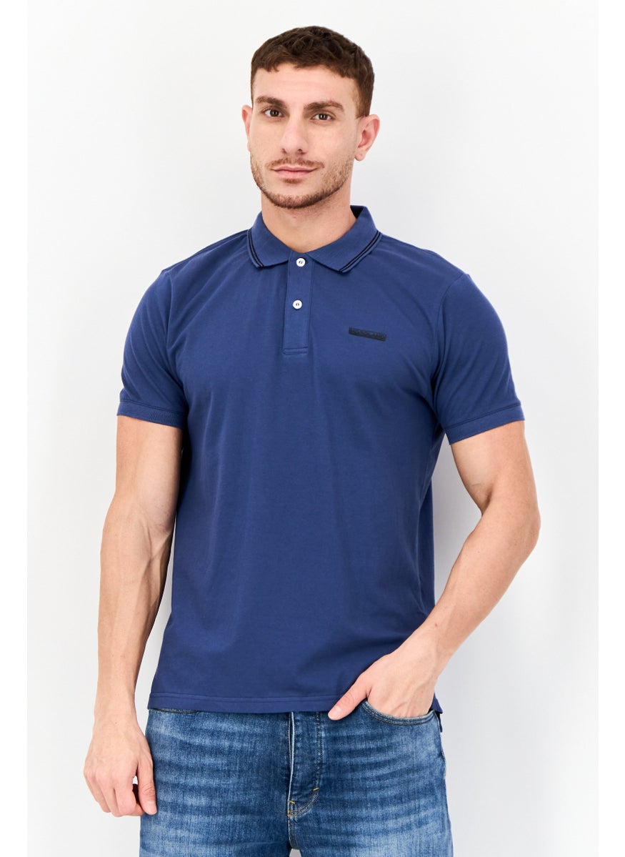 Nordland Men Regular Fit Brand Logo Short Sleeve Lifestyle Polo Shirt, Ensign Blue  - Image 1