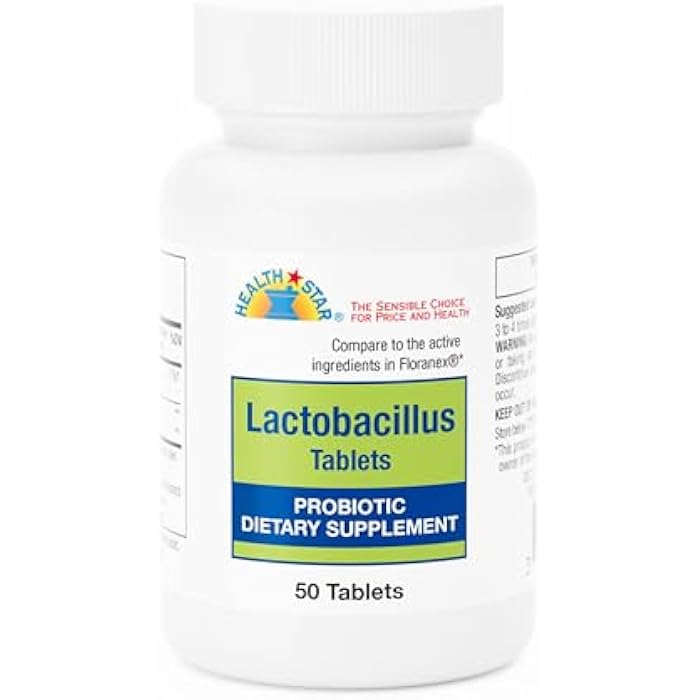 GeriCare Probiotic Lactobacillus, Support Digestive Health, Dietary Supplement Tablets, 50 Count (Pack of 1) - Image 1