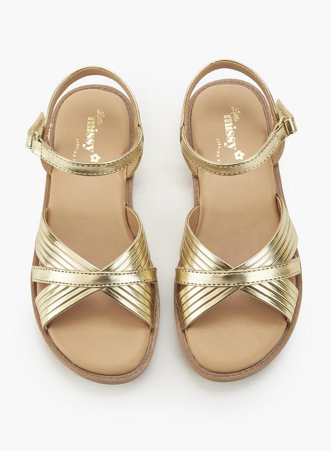 Little Missy Girls Criss-Cross Sandals - Image 3