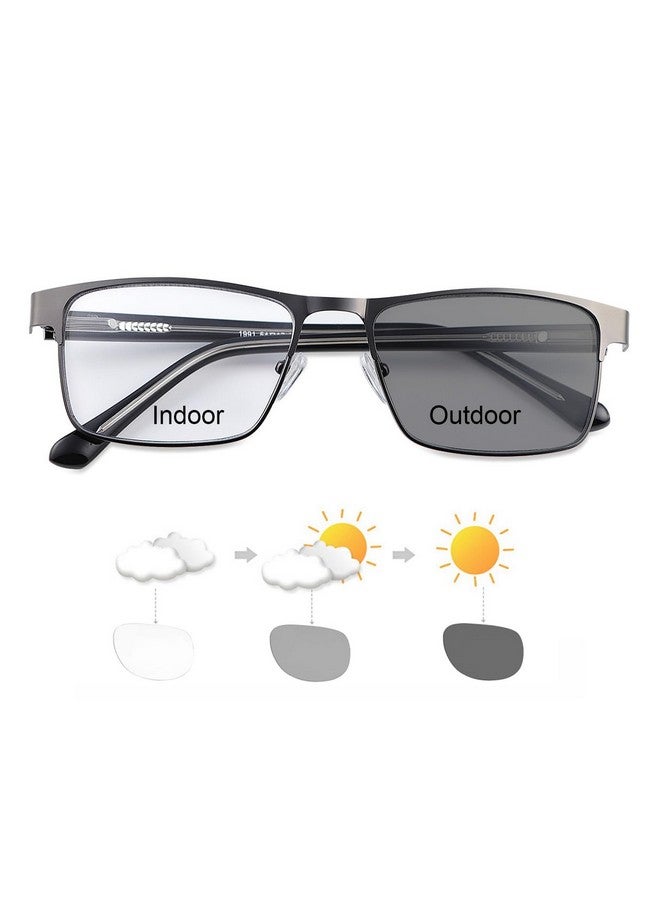 MIRYEA Photochromic Nearsighted Distance Glasses Transition Sunglasses For Men Women Retro Myopia Glasses Lightweight Negative Power Short Sighted Black Full Frame Eyewear Anit Glare Uv400 Protection - Image 1