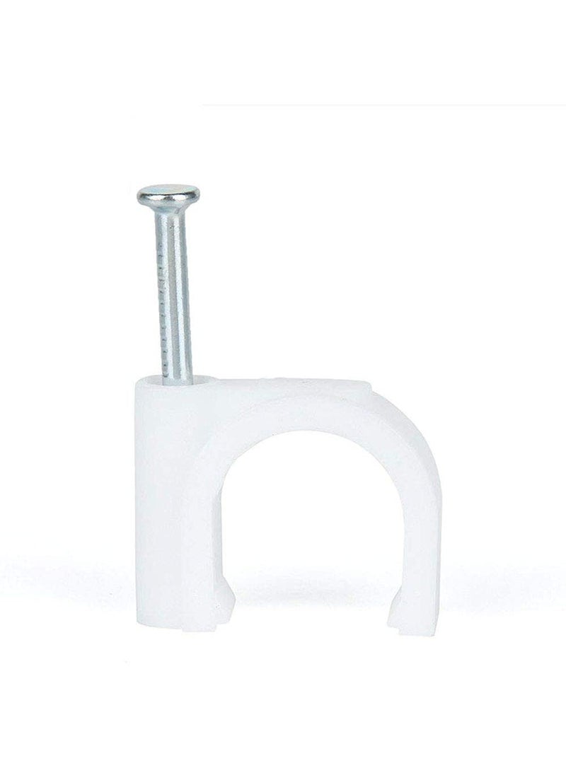 DIY Crafts DIY Crafts CTDIYHI44547 100 pcsPack 514mm RoundSquare Steel Nail Cable Clamp Supplies Wire Cable Clip Buckle Plastic Clips Ties  - Image 4