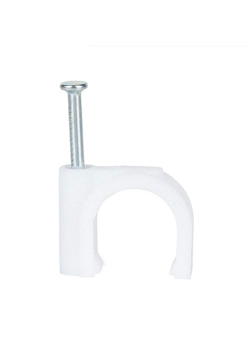 DIY Crafts DIY Crafts CTDIYHI44547 100 pcsPack 514mm RoundSquare Steel Nail Cable Clamp Supplies Wire Cable Clip Buckle Plastic Clips Ties  - Image 3