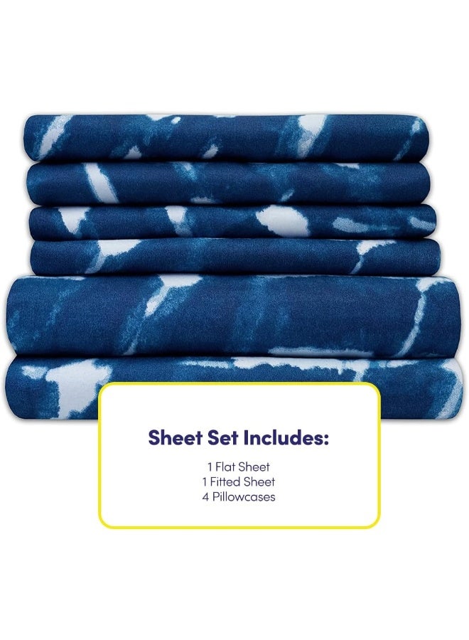 Sweet Home Collection King Size Bed Sheets  6 Piece 1500 Supreme Collection Fine Brushed Microfiber Deep Pocket King Sheet Set Bedding  2 Extra Pillow Cases Great Value King Monroe  - Image 4
