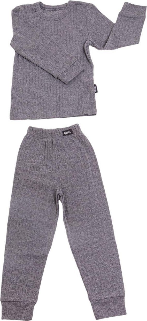 Oil Company Anthracite Thermal Kids Underwear Set Unisex OC0052  - Image 2