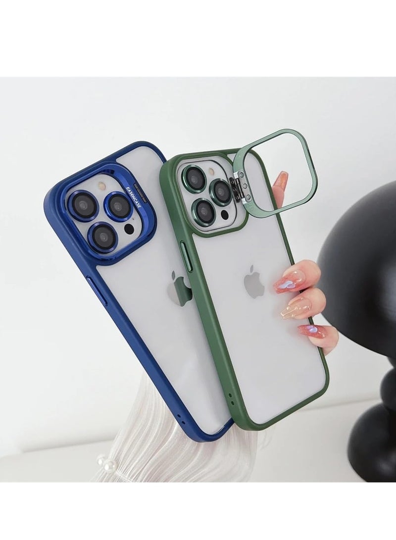 MIGOFAST Adjustable Camera Ring Stand, Transparent Back Case  Hard Acrylic + TPU With Lens Protective Ring Mobile Phone Case/Cover For iPhone 15 Pro Max Black - Image 5