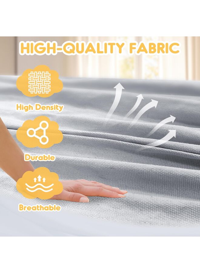 أرجوحة تخييم محمولة، أرجوحة قماشية متينة ومريحة للتعليق في الحديقة، مزودة بأحزمة تثبيت للأشجار، تتحمل وزنًا يصل إلى 200 كجم، مع حقيبة سفر، لون رمادي فاتح، مثالية للتخييم في الهواء الطلق - Image 2