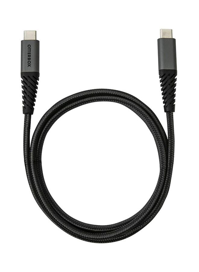 أوتربوكس كابل شحن USB-C إلى USB-C أسود - Image 1