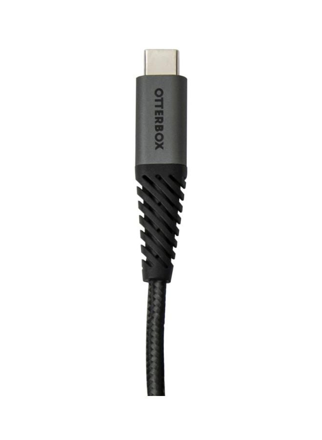 أوتربوكس كابل شحن USB-C إلى USB-C أسود - Image 2