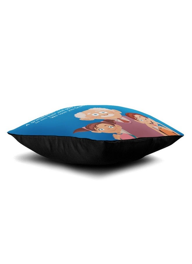 Indigifts Indigifts Micro Satin:: Fibre Cushion Cover with Filler:: 12x12 inch:: Blue:: White:: Set of 2  - Image 5
