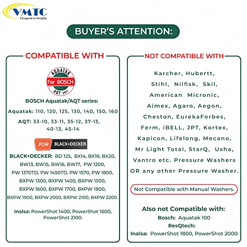 VMTC Car Kit Compatible with Bosch Aquatak/AQT High Pressure Car Washer Accessory - Image 3