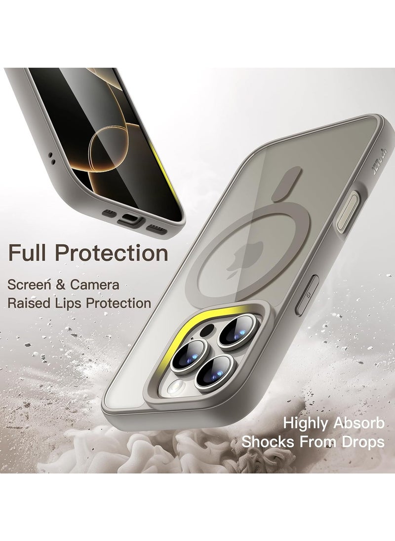 Generic - iPhone 16 Pro   Grey Case, Camera Control Compatible with MagSafe, Camera Protection, Shockproof Thin Cover, Resists Yellowing and Scratches, Magnetic Phone Case for iPhone 16 Pro Titanium Grey case - Image 1
