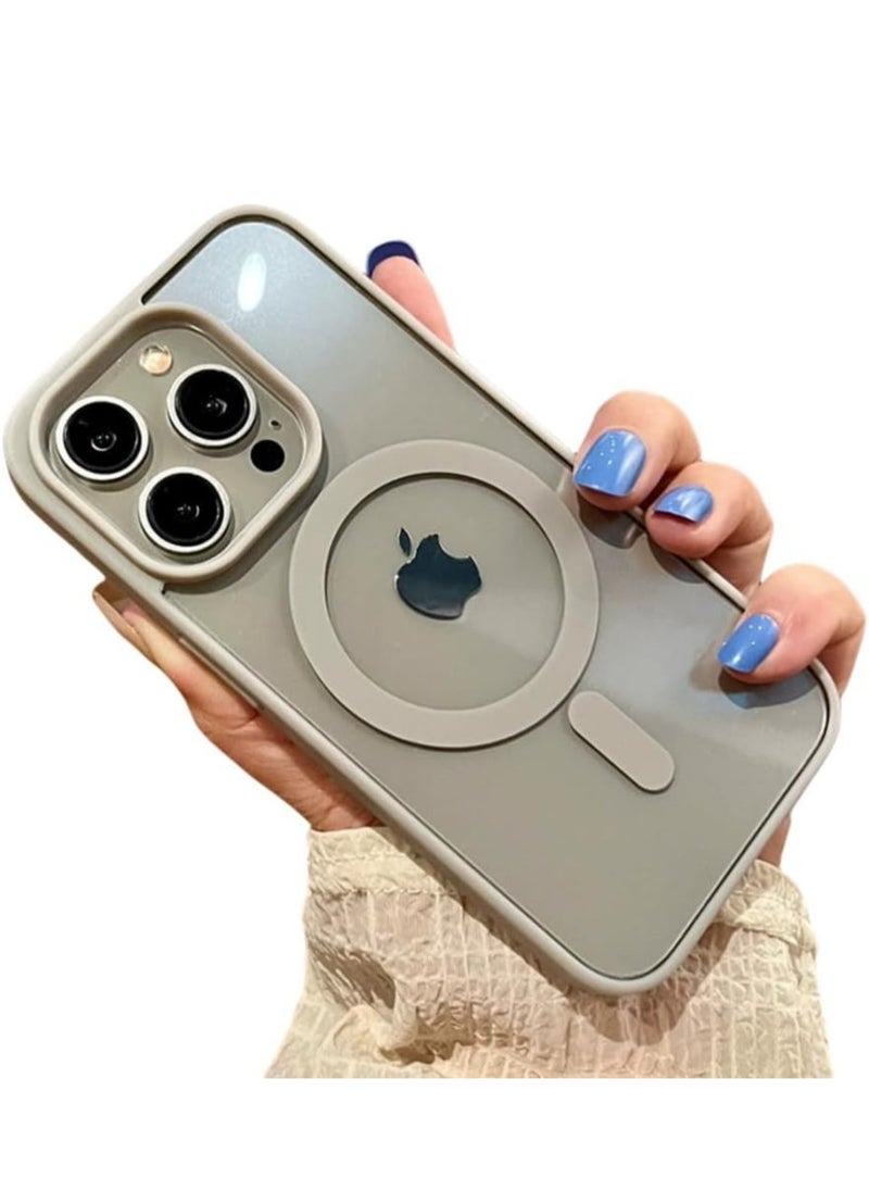 Generic - iPhone 16 Pro   Grey Case, Camera Control Compatible with MagSafe, Camera Protection, Shockproof Thin Cover, Resists Yellowing and Scratches, Magnetic Phone Case for iPhone 16 Pro Titanium Grey case - Image 1