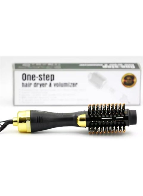 One Step 1200W Styling, Volumizing, Smoothing, Drying and Straightening Brush 2 in 1 Brush for All Hair Needs Modern One Step Technology One Step Paint Replacement Brush - Black
