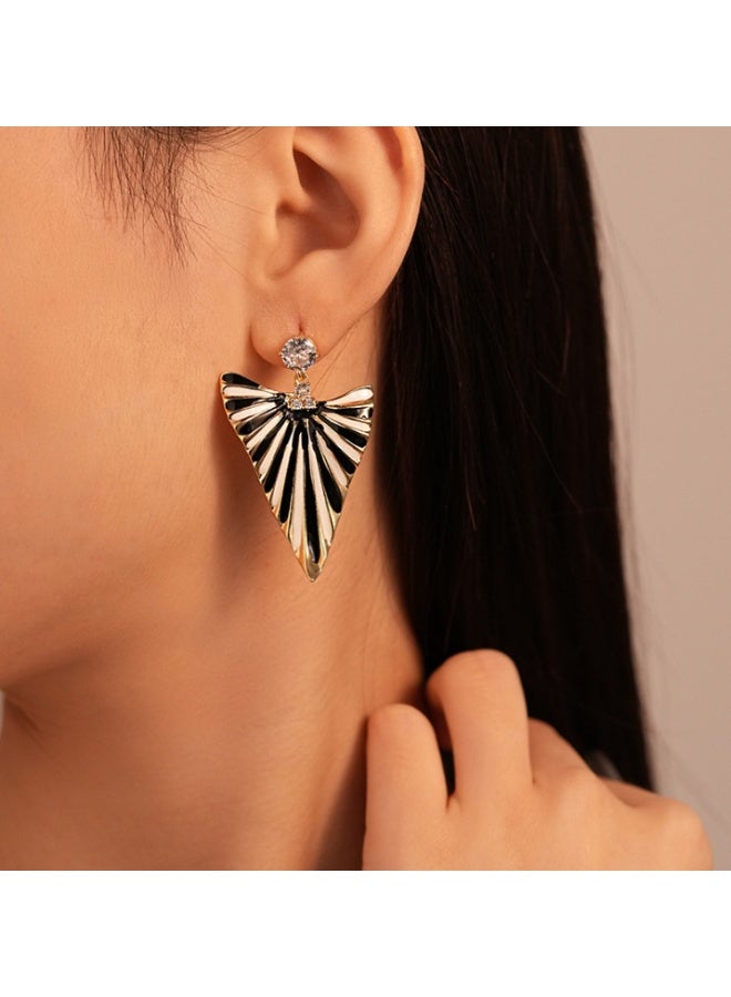 لاتين أقراط نسائية عصرية بإبرة فضية مع علبة هدايا - Image 3