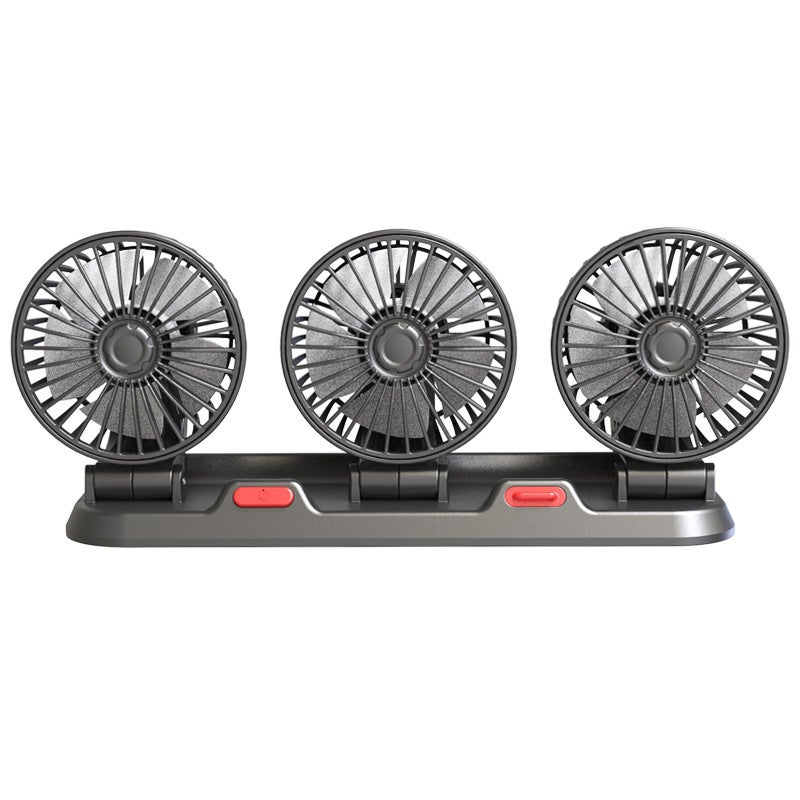 Car 3-Head Fan USB 12V 24V Portable Fan - Image 5