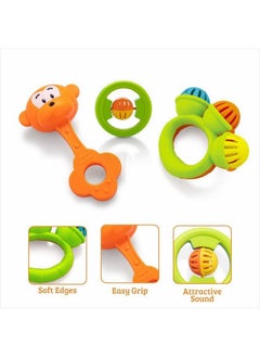 Storio So Sweet Rattle 3Pcs Packing Non Toxic Bright And Colorful Rattles Baby Boy Girl Toys Set  - Image 5