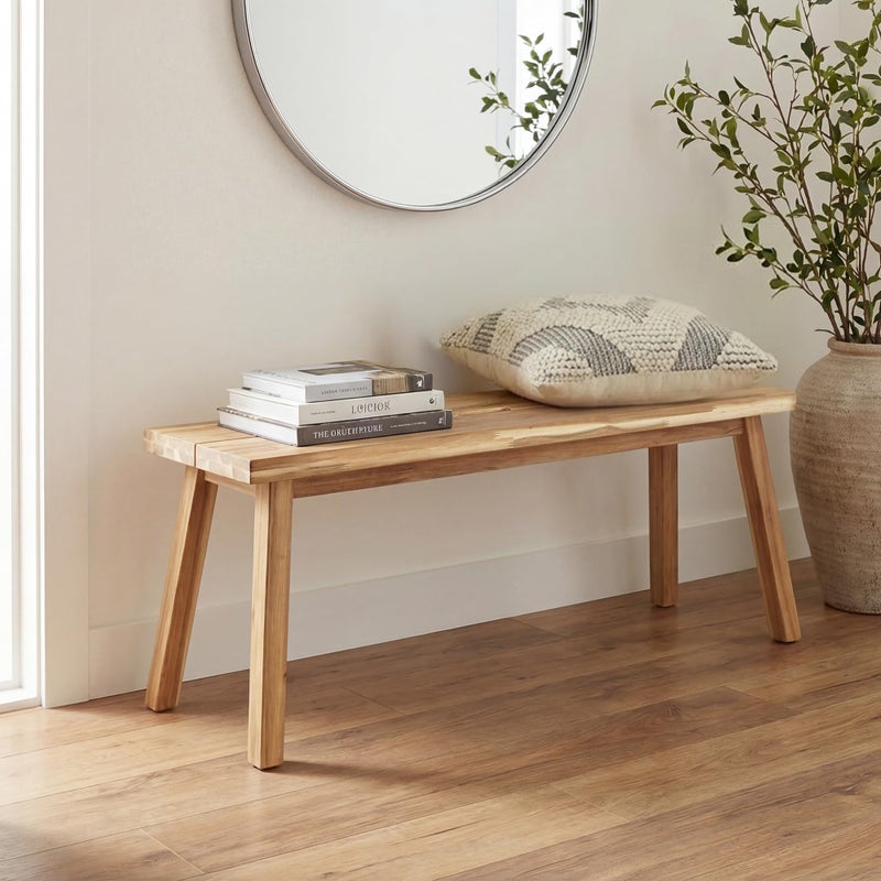 ARROWSTONE Solid Wood Bench for Entryway, Bed Bench, Dining, Plant Stand - Wooden Bench Indoor (47 inches) - Image 1