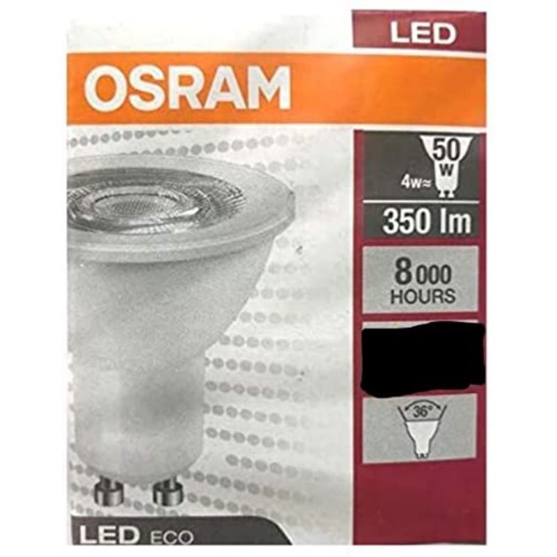 مصابيح كشاف LED Gu10 Eco Par16 36 درجة 4 وات/6500 كلفن مجموعة مصابيح ضوء النهار مكونة من 10 قطع - Image 3