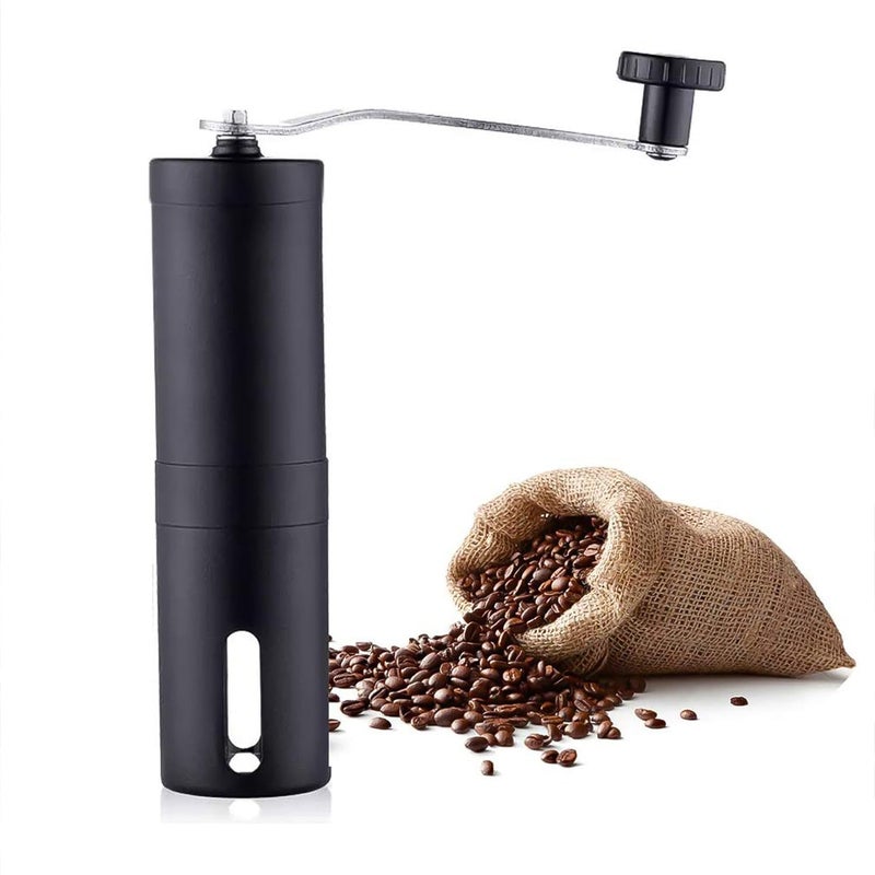Garth Portable Stainless Steel Manual Coffee Grinder | Adjustable Grind Settings | Compact Design | Perfect for Fresh Coffee Beans, Travel-Friendly, Easy to Use(1 Pc) - Image 1