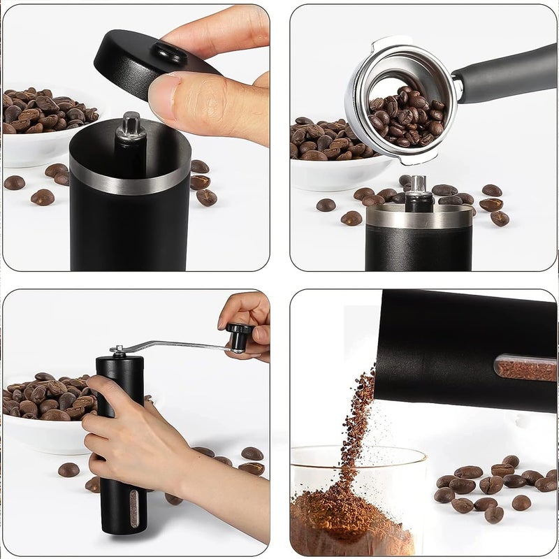 Garth Portable Stainless Steel Manual Coffee Grinder | Adjustable Grind Settings | Compact Design | Perfect for Fresh Coffee Beans, Travel-Friendly, Easy to Use(1 Pc) - Image 5