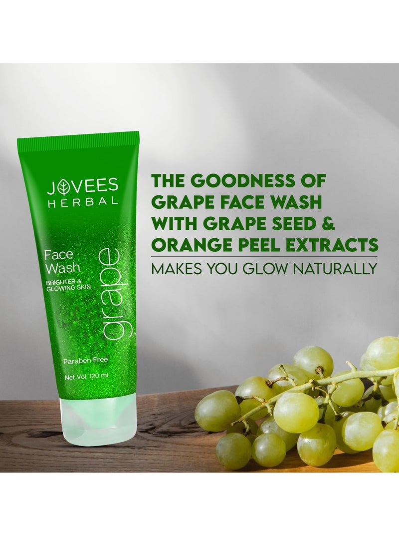 Jovees Herbal Grape Face Wash With Grape Seed Orange Peel Extracts 120 ML - Image 2