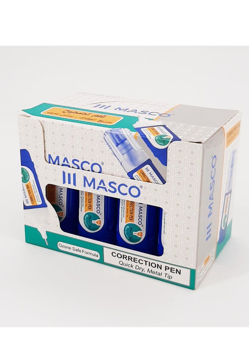 MASCO - Metal Tip Correction Pen 5ml each, Pack of 12 - Image 1