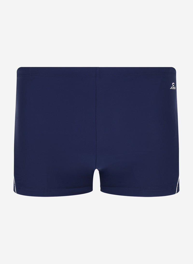 Joss Men's Swim Shorts, Blue, 80% Nylon, 20% Elastane, Creora Highclo Technology, Adjustable Waist, Ideal for Swimming & Training - Image 1