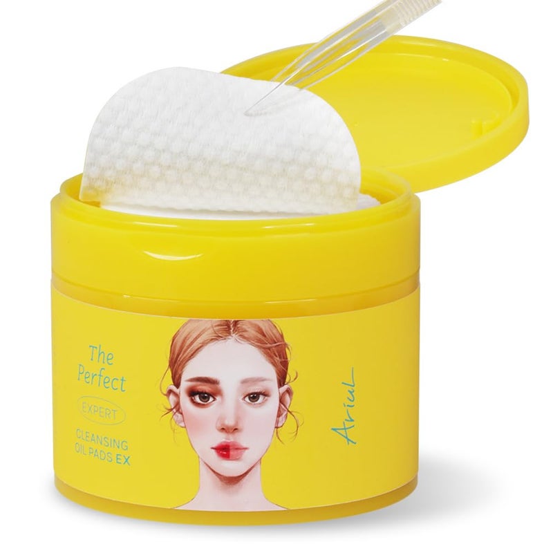 Ariul The Perfect Cleansing Oil Pads EX Purifying Cleansing Hydrating Quick Makeup Removal DualSided Vegan Fabric Large Size 60 Counts 175ml 592 fl oz