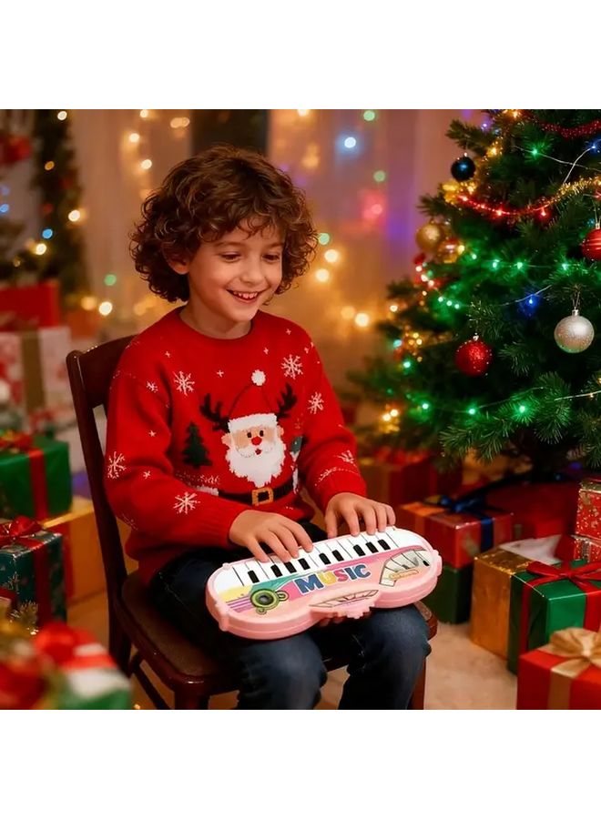 بلو بورتابل هاندل تشيلدرن إديوكاشنال إليكترونيك بيانو توي ميني بوكيت كيبورد - Image 2