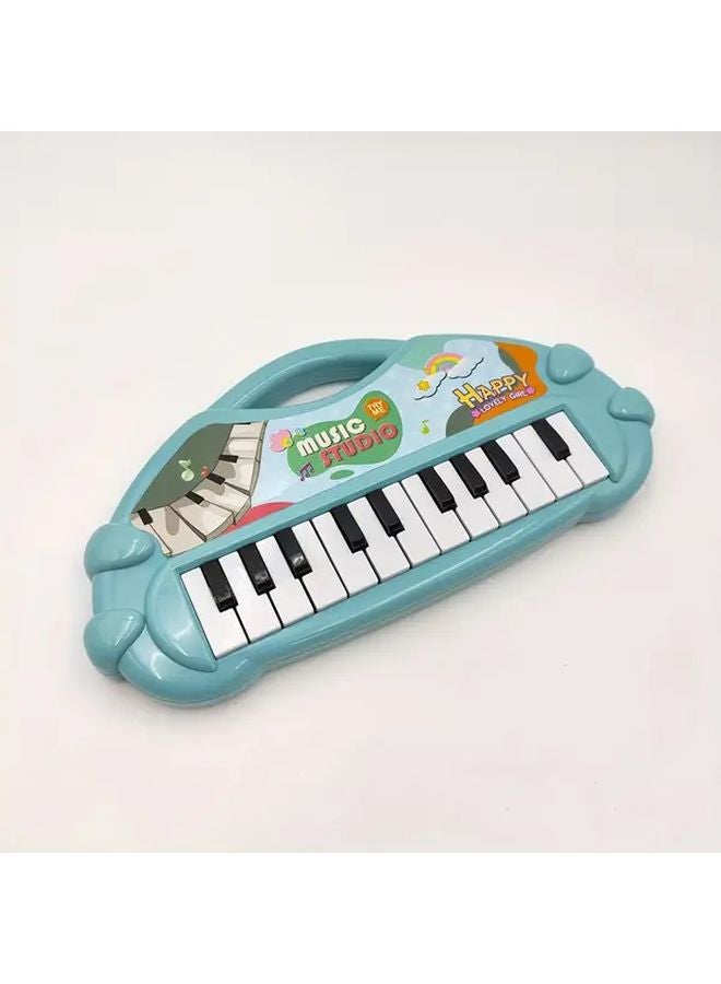 بلو بورتابل هاندل تشيلدرن إديوكاشنال إليكترونيك بيانو توي ميني بوكيت كيبورد - Image 1
