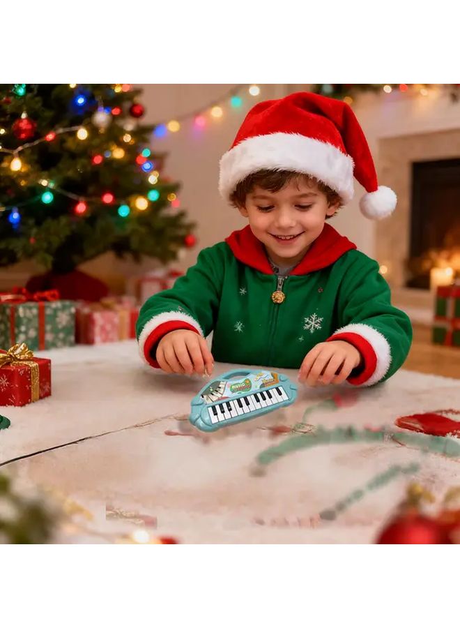بلو بورتابل هاندل تشيلدرن إديوكاشنال إليكترونيك بيانو توي ميني بوكيت كيبورد - Image 4