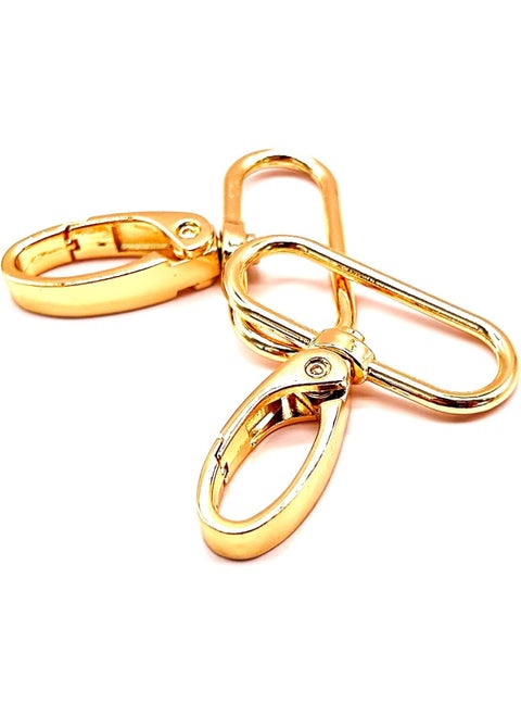 SHOPEE 2 PCS Lobster Clasp Swivel Snap 1 inch Swivel Clasp Strap Clips Lobster Claw Lanyard Swivel Clasps Gold 44.45 mm Extra Large Lobster Clasps Swivel Hooks for Purse (1" Golden)