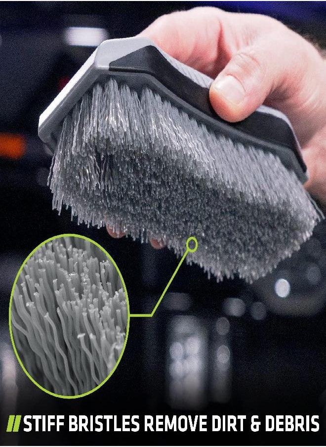 Viking VIKING Carpet Cleaning Brush, Scrub Brush for Floor Mats, Cleaning Brush for Car and Home, Grey, 6.4 inch x 2.8 inch x 1.8 inch  - Image 2