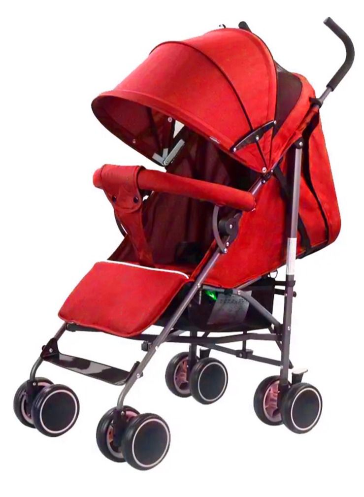 بيبي كارا عربية أطفال بمسند ظهر قابل للتعديل وخفيفة الوزن بإطار حديث ومضغوط - Image 1