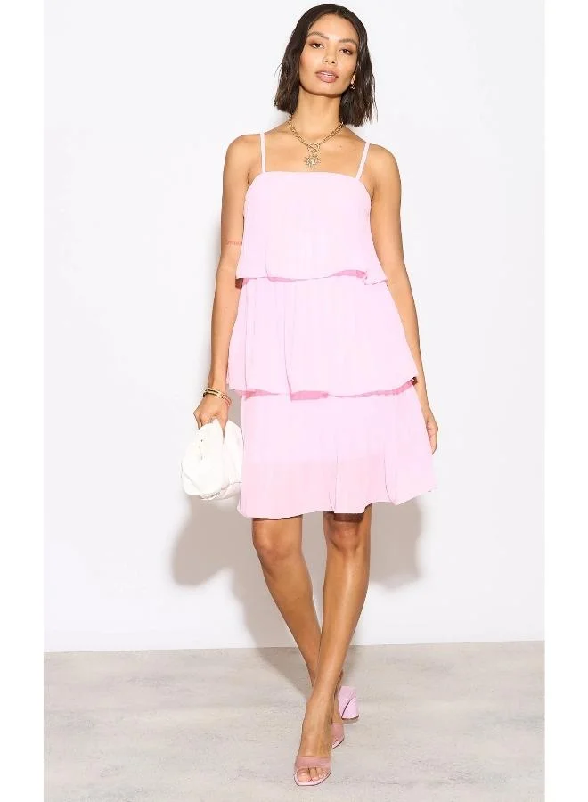 Hoxton Gal Tiered Chiffon Dress