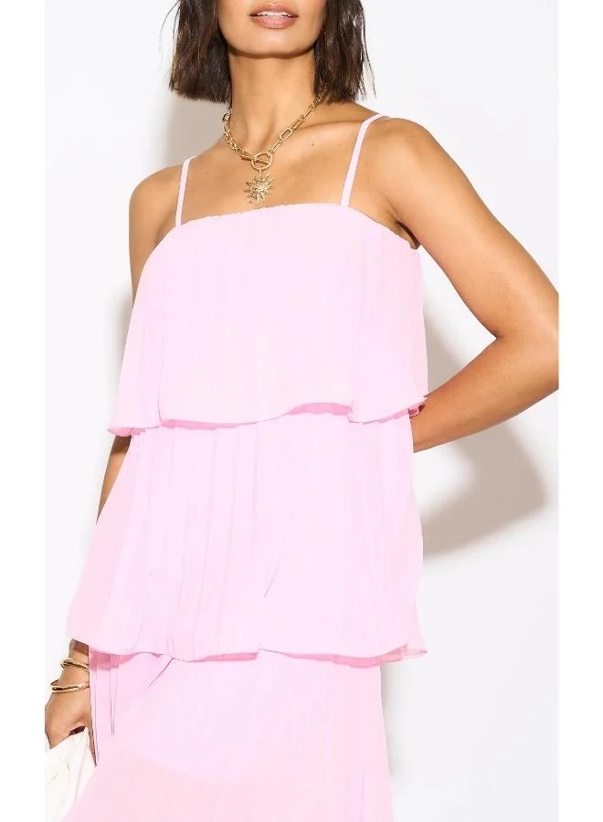 Hoxton Gal Tiered Chiffon Dress