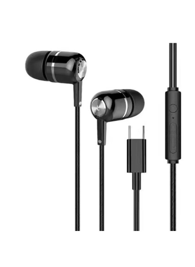Generic - Universal In-Ear Headphones with Microphone for Vivo, Huawei, Apple 6s, Xiaomi, and Oppo - Heavy Bass Karaoke Earphones with Wired Connection - Image 1
