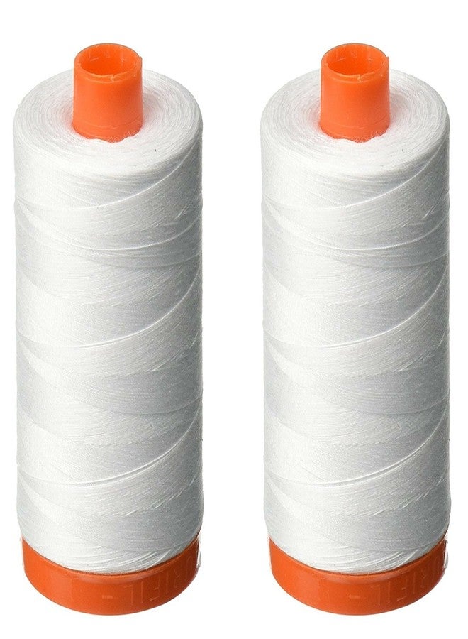 Aurifil White Cotton Quilting Thread (2-Pack, 356 Yards Each) - Image 1