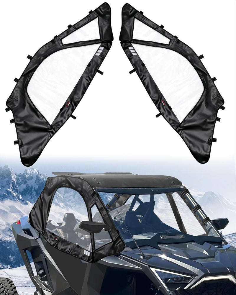 StarknightMT Soft Upper Doors Compatible with Polaris RZR Pro XP/Turbo R/Pro S (2020-2026), Cab Enclosure with 3rd Gen Upgraded Zippers & Reflective Strips, 2-Seater #2884664 - Image 1