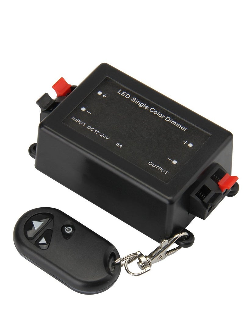 DC 12-24V LED Single Color Light Strip, Wireless RF Remote Controller Dimmer, PWM digital dimming, for SMD 5050 3528 Single Color LED Strip Light Rope Lights, MR16 LED spotlight (Black) - Image 1