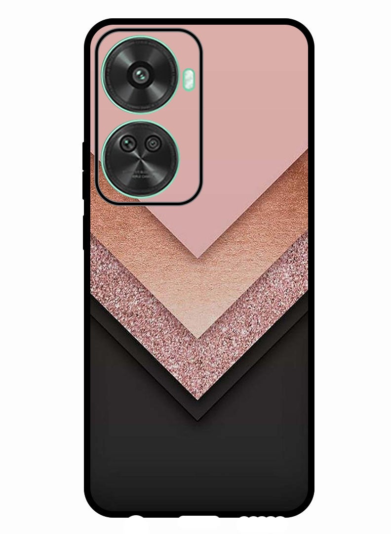 Theodor Protective Case Anti Scratch Shock Proof Bumper Cover For Huawei nova 11 SE Black Golden & Pink - Image 1