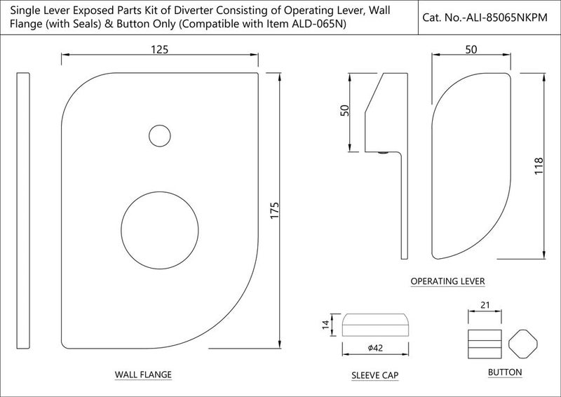 JAQUAR ALIVE Series Normal Flow Concealed Fitting 2 WAY DIVERTER Chrome ALICHR85065MK Compatible Inwall part ALD065N is sold separately - Image 4