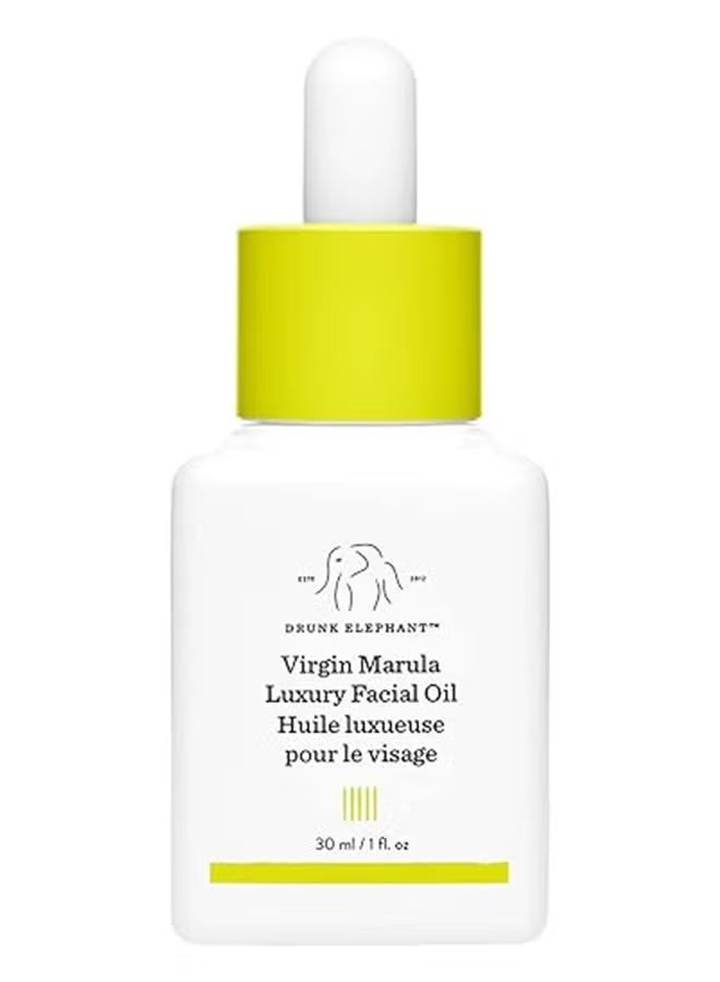 Drunk Elephant Virgin Marula Luxury Facial Oil - Gluten-Free and Vegan Anti-Aging Skin Care and Face Moisturizer 30ml - Image 1