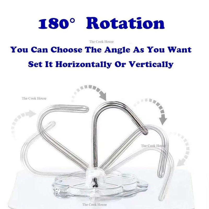 Self Adhesive Hooks Nail Free Sticky Hangers with Stainless Hooks for Hanging Transparent Waterproof Wall Hooks for Kitchen Bathroom Office Closet Door Ceiling Hooks Set of 12 - Image 2