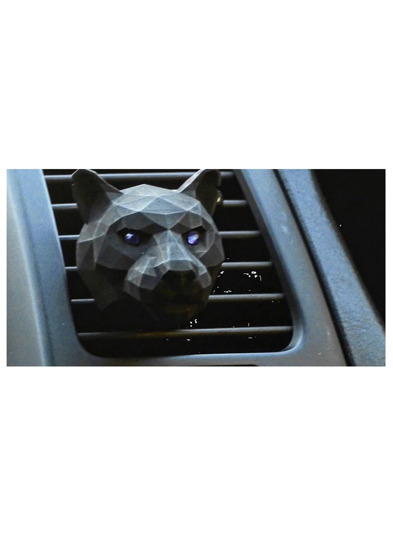 MEDORI Ceramic Car Air Freshener For Vent 3D Panther Head Satin Shine Analogous  Fragrance With luxurious enchanting Aroma and Fragrance is made in France  - Image 3