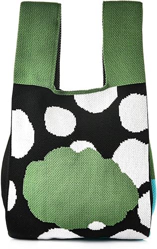 GOLD LEAF Cute Panda Themed Wrist Bag for Women – Casual Crochet Tote, Small Hobo Handbag, Wristlet Clutch Purse with Cartoon Pattern – Trendy Travel & Shopping Bag, Gift for Mom, Birthday - Image 2